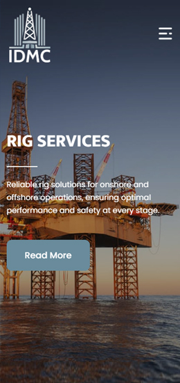 Mobile view of IDMC website