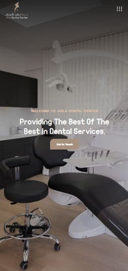 Jibla Dental Center mobile view of website