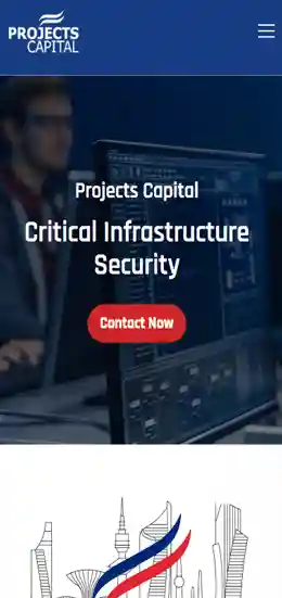 Mobile view of Projects Capital website. 