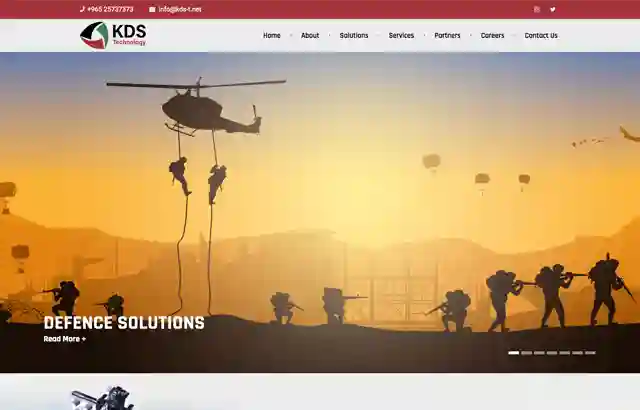 Desktop view of KDS website.