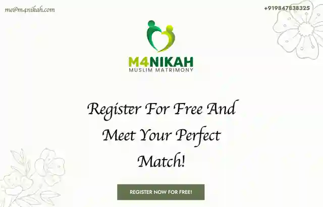 Desktop view of M4NIKKAH website.