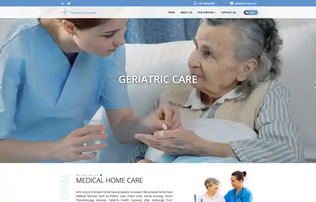 Desktop view of MHC website. 