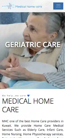 Mobile view of MHC website. 
