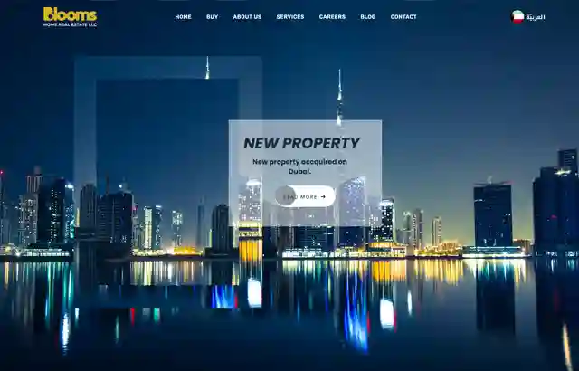 Desktop view of bloom website.